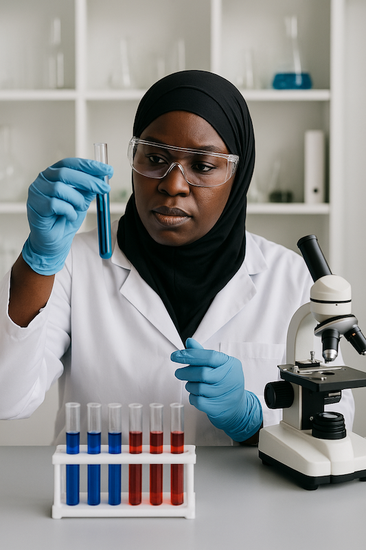 Lab technician at work